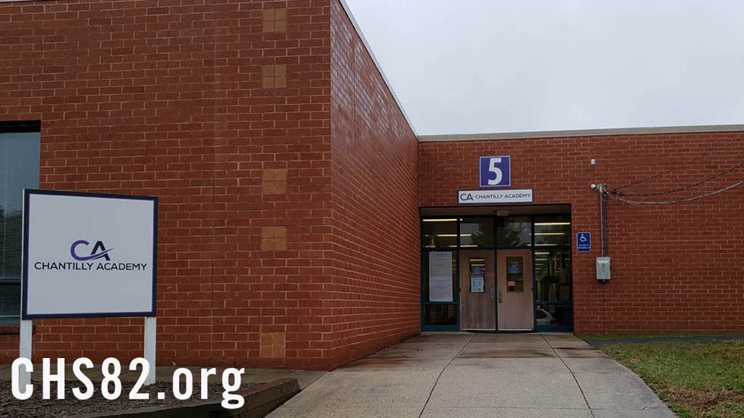 Chantilly High School after a rain in 2021 Photo number 1 - Entrace number 5 Chantilly High School after a rain in 2021 Photo number 1